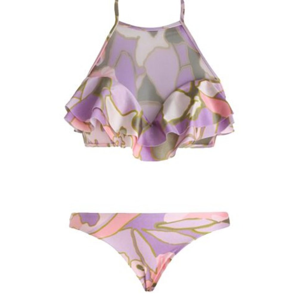 Zimmermann Lotte Frill Halter Bikini